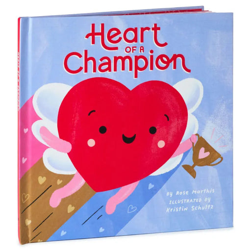 Children's book titled 'Heart of a Champion' with a heart character on the cover.