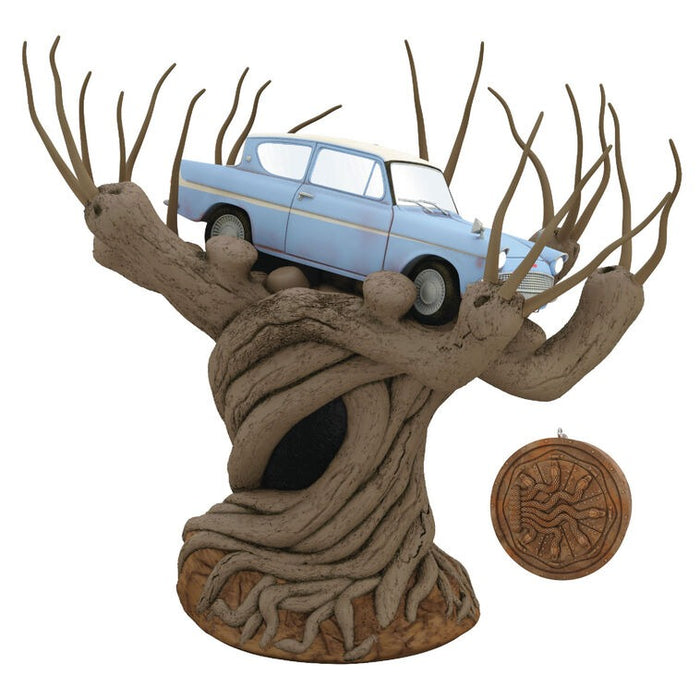 Hallmark : 2025 Keepsake Harry Potter™ Collection Flying Ford Anglia in the Whomping Willow™ Tree Topper With Light and Sound (415) at Annie's Hallmark