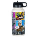 Water bottle with Star Wars comic-style illustrations on a white background