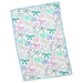 Blanket with colorful bow pattern on a white background