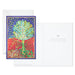 Colorful greeting card with a tree design on a white background