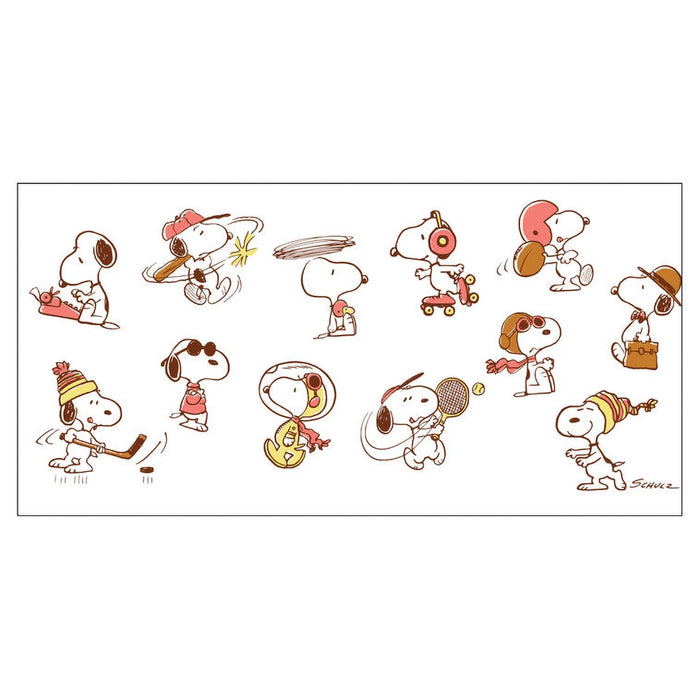 Illustrations of a dog in various poses with accessories on a white background