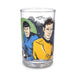 Clear glass with Star Trek character illustration on a white background