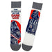 Two socks with Star Wars characters on a white background