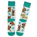 Pair of  Scooby Doo socks with cartoon dog design and 'Ruh-Roh!' text on a white background