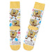 SpongeBob SquarePants socks with yellow accents on a white background