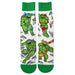 Crew socks with cartoon Teenage Mutant Ninja Turtles characters on a white background
