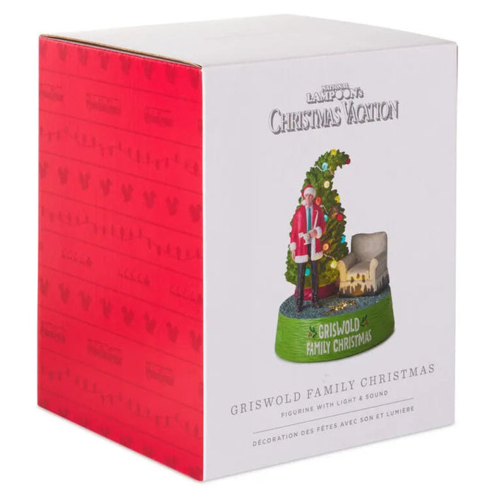 Box packaging for a 'Griswold Family Christmas' decoration with a character holding a wreath.