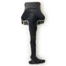 Back of Pillow Lamp Black thigh-high stocking with fringes on a white background