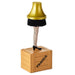 Lamp with a leg on a wooden crate labeled 'Fragile' Count down till Christmas calendar  against a white background