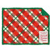 Red and green plaid blanket with a Hallmark Christmas Movies tag on a white background