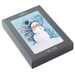 Hallmark Christmas card with a snowman design in a gray box on a white background