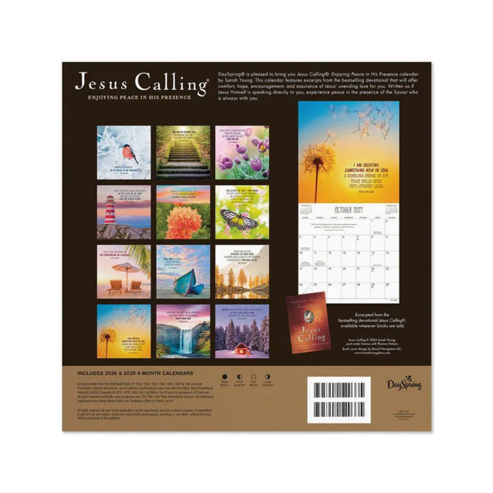 The Hallmark Sarah Young Jesus Calling 2027 12-Month Wall Calendar brings daily devotional wisdom to your wall. 