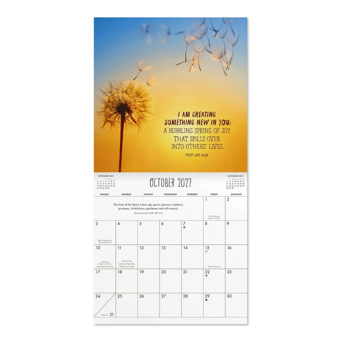 The Hallmark Sarah Young Jesus Calling 2027 12-Month Wall Calendar brings daily devotional wisdom to your wall. 