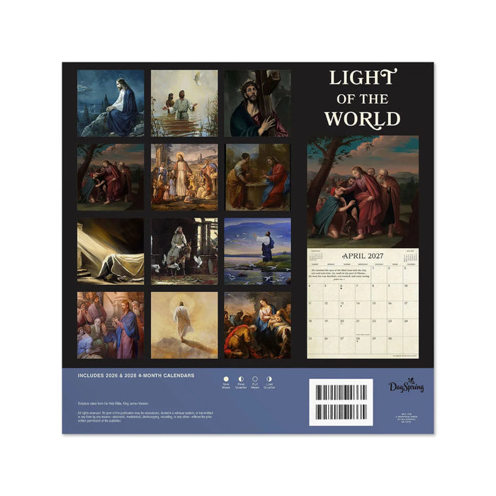 The Hallmark Light of the World 2027 Inspirational Wall Calendar fills every month with uplifting faith-based artwork and Scripture-inspired messages. 
