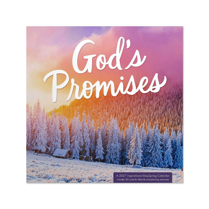 Hallmark God's Promises 2027 Inspirational 12-Month Wall Calendar, 12x12, featuring uplifting Scripture messages and beautiful inspirational artwork.