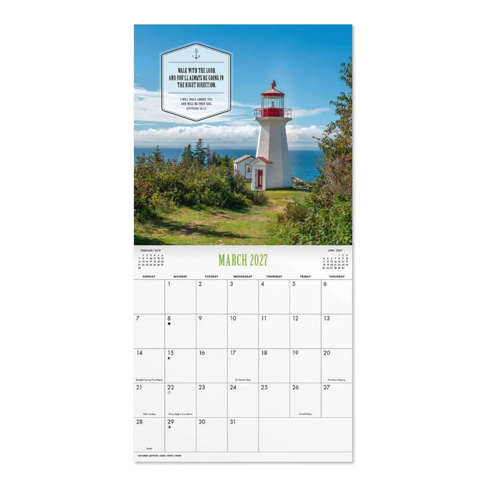 Hallmark Keepers of the Light 2027 Inspirational 12-Month Wall Calendar, 12x12, featuring uplifting inspirational artwork and faith-centered messages.