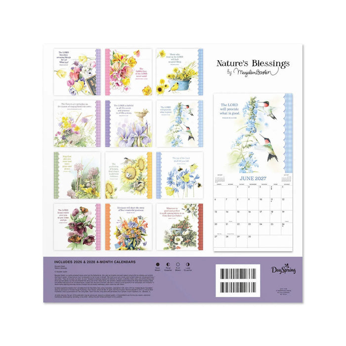 Hallmark Marjolein Bastin Nature's Blessings 2027 Inspirational 12-Month Wall Calendar, 12x12, featuring beautiful nature artwork and uplifting messages.