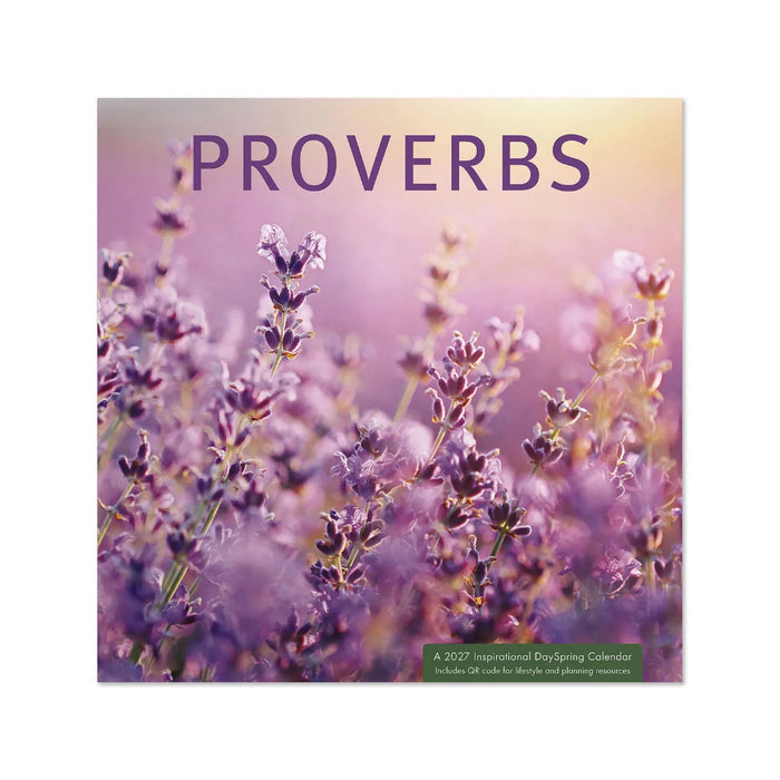 Hallmark Proverbs 2027 Inspirational 12-Month Wall Calendar, 12x12, featuring faith-filled messages, beautiful artwork, and a spacious monthly date grid.