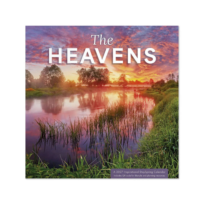 Hallmark The Heavens 2027 Inspirational 12-Month Wall Calendar, 12x12, featuring beautiful heavenly scenes, inspirational messages, and a spacious monthly date grid.