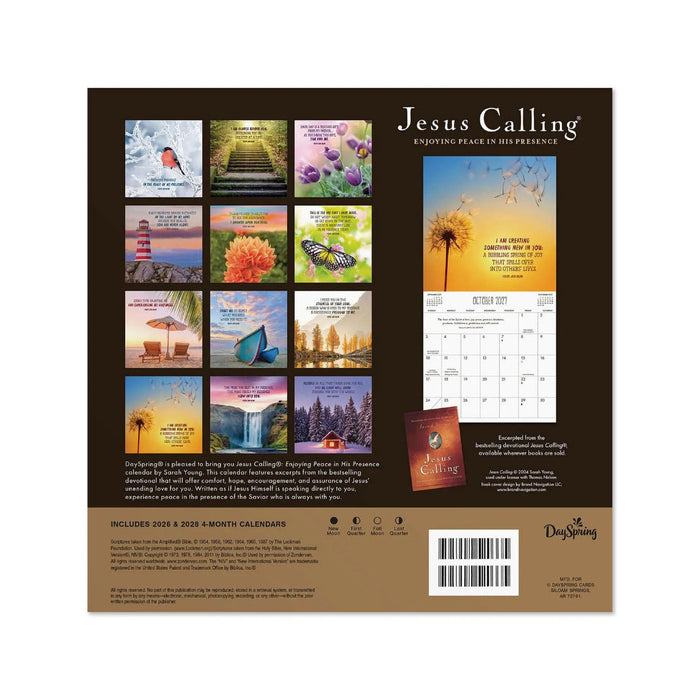 The Hallmark Sarah Young Jesus Calling 2027 Mini Wall Calendar brings daily devotional wisdom to your wall in a compact 7x7 format.