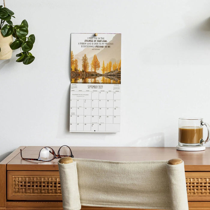 The Hallmark Sarah Young Jesus Calling 2027 Mini Wall Calendar brings daily devotional wisdom to your wall in a compact 7x7 format.