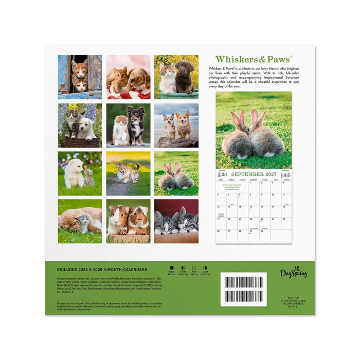 This Hallmark Whiskers and Paws 2027 Mini Wall Calendar features 12 months of heartwarming pet artwork.