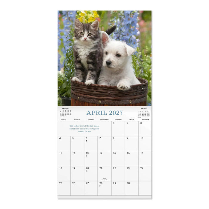 This Hallmark Whiskers and Paws 2027 Mini Wall Calendar features 12 months of heartwarming pet artwork.