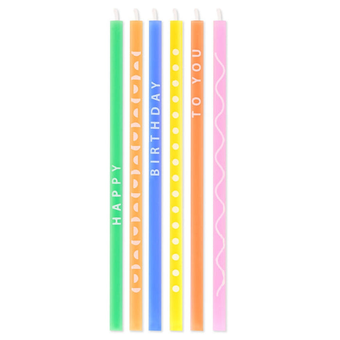 Colorful birthday candles