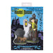 Disney Haunted Mansion Christmas ornaments set with caretaker and dog in themed storage box on a white background.