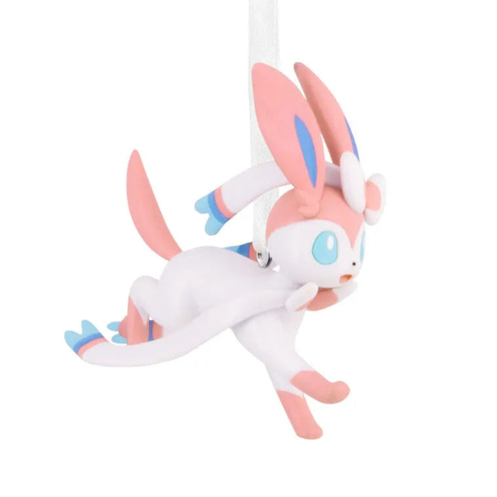 Hallmark Pokemon Sylveon Christmas ornament on a white background