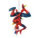  Upside down Spider-Man Christmas ornament on a white background
