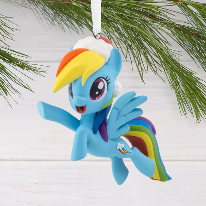 Hallmark Hasbro My Little Pony Rainbow Dash Ornament featuring the colorful pegasus character in a fun collectible design.