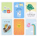 Set of six  Hallmark colorful greeting cards with various illustrations and text on a white background