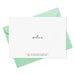  Backside of a hallmark "thank you card  with green envelope and Hallmark logo on a white background