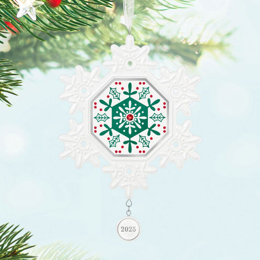 Hallmark : 2025 Keepsake Snowflake 2025 Porcelain Ornament (9) at Annie's Hallmark