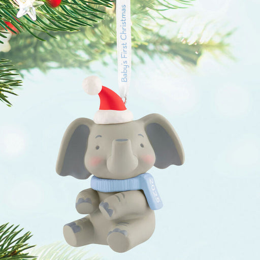 Hallmark : 2025 Keepsake Baby Boy's First Christmas Elephant 2025 Ornament (40) at Annie's Hallmark