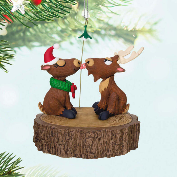 Hallmark : 2025 Keepsake Merry Kiss-Moose Musical Ornament With Motion (228) at Annie's Hallmark