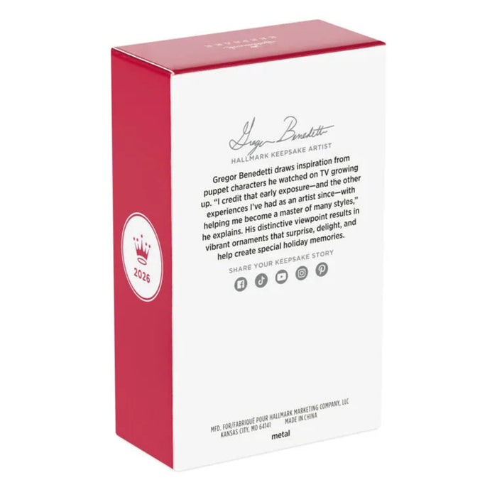 Hallmark 2023 Keepsake Ornament box with text and logo on a white background
