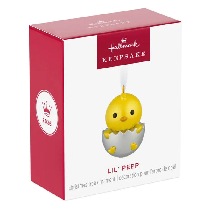 Hallmark Lil' Peep Christmas ornament in packaging on a white background