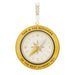 Gold compass ornament with 'This is the beginning of the best journey yet' text on a white background