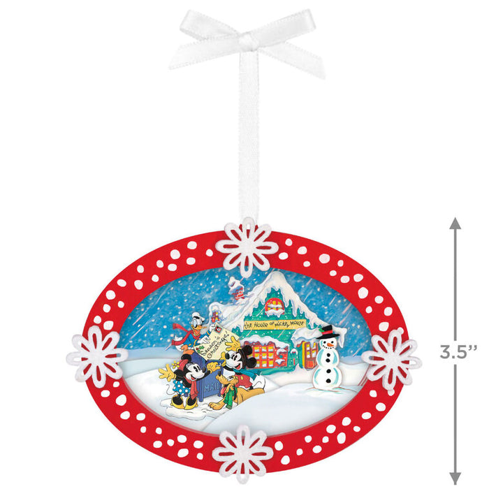 Hallmark : 2025 Keepsake Disney Mickey and Friends Sending Season's Greetings Papercraft Ornament (296) at Annie's Hallmark