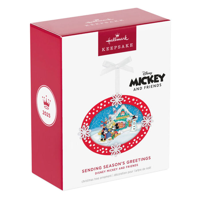 Hallmark : 2025 Keepsake Disney Mickey and Friends Sending Season's Greetings Papercraft Ornament (296) at Annie's Hallmark