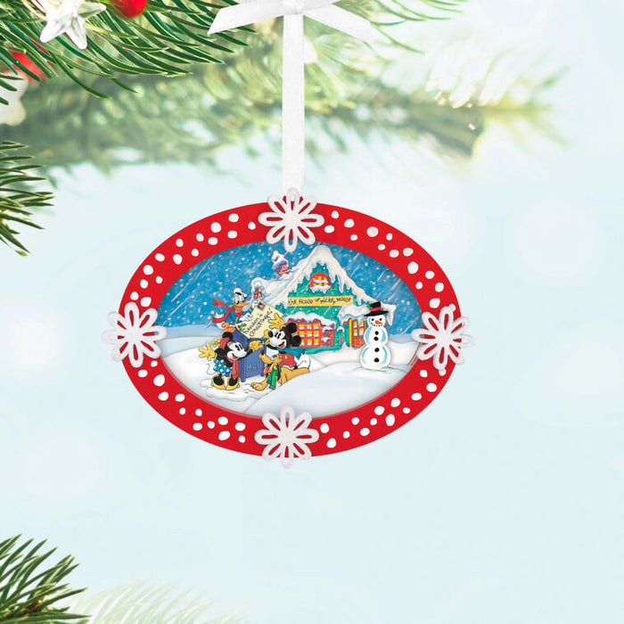 Hallmark : 2025 Keepsake Disney Mickey and Friends Sending Season's Greetings Papercraft Ornament (296) at Annie's Hallmark