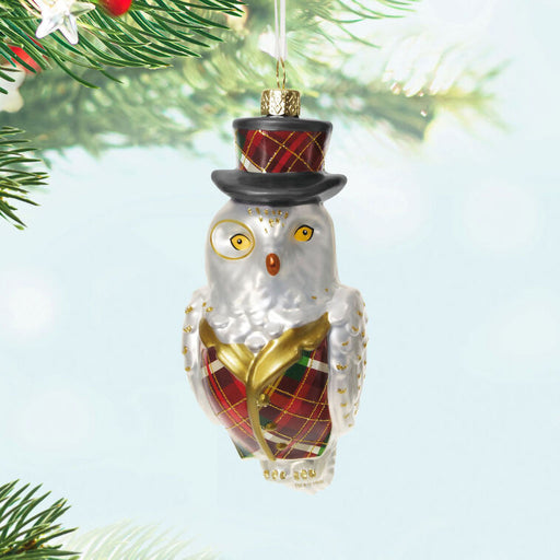 Hallmark : 2025 Keepsake Dapper Owl Glass Ornament (452) at Annie's Hallmark