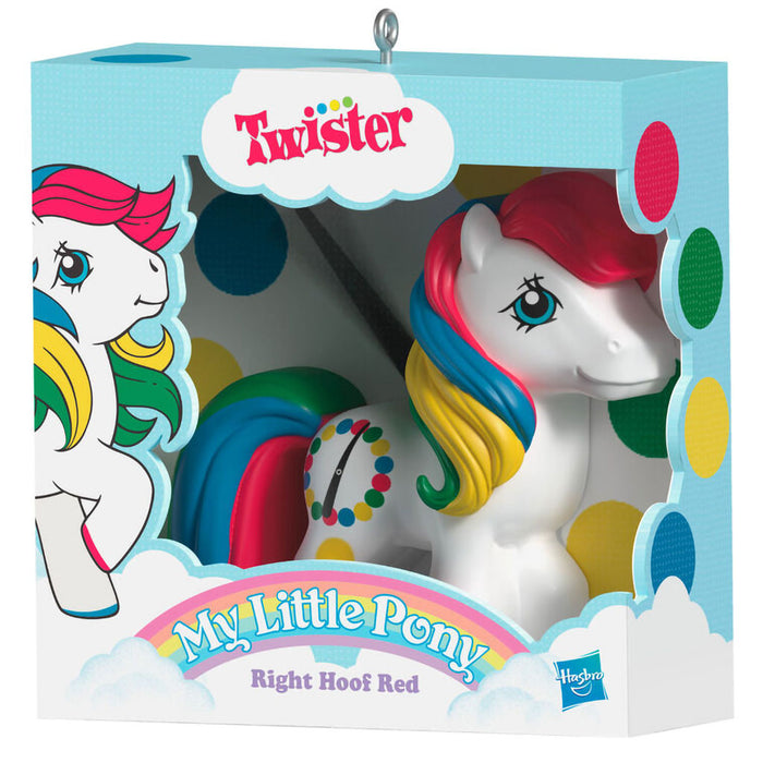 Hallmark : 2025 Keepsake Hasbro® My Little Pony® Retro Twister® Right Hoof Red Ornament (278) at Annie's Hallmark