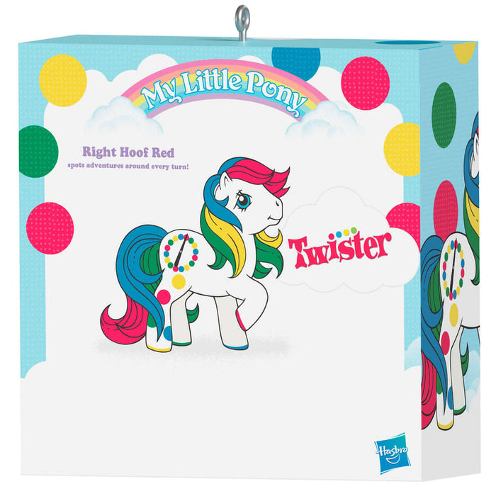 Hallmark : 2025 Keepsake Hasbro® My Little Pony® Retro Twister® Right Hoof Red Ornament (278) at Annie's Hallmark