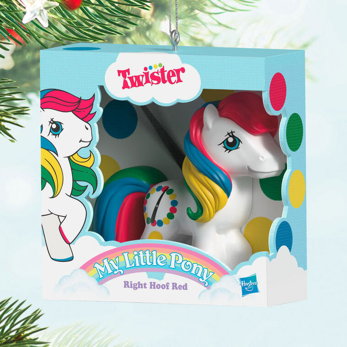 Hallmark : 2025 Keepsake Hasbro® My Little Pony® Retro Twister® Right Hoof Red Ornament (278) at Annie's Hallmark