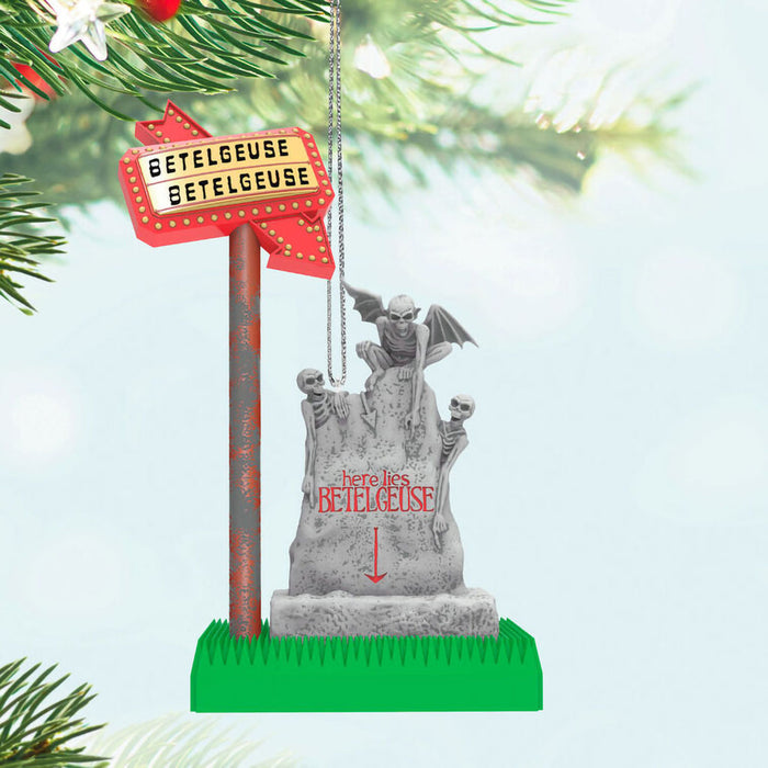 Hallmark : 2025 Keepsake Beetlejuice™ Here Lies Beetlejuice™ Ornament With Light (171) at Annie's Hallmark