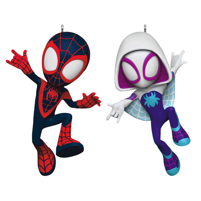 Hallmark : 2025 Keepsake Marvel Spidey and His Amazing Friends Spin and Ghost-Spider Ornaments, Set of 2 (318) at Annie's Hallmark